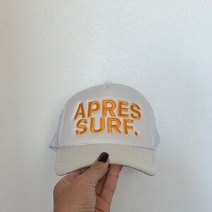 White and Orange Apres Surf Cap
